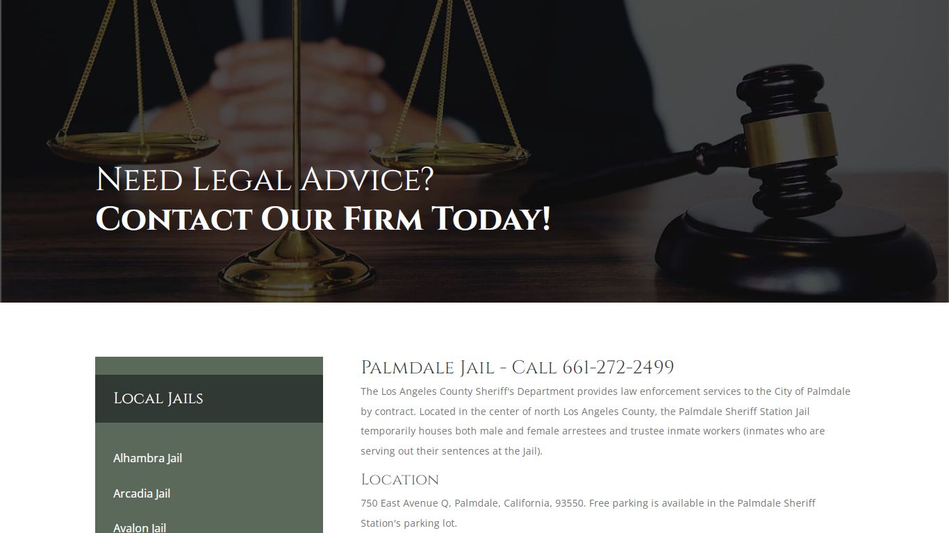 Palmdale Jail | Inmate and Bail Information - Stephen G. Rodriguez ...